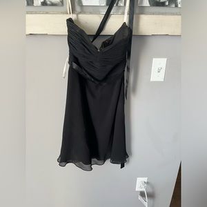 Short black bridesmaid dress